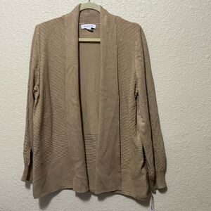Liz Claiborne Women's Long Caramel Heather Sweater. NWT. Size L.